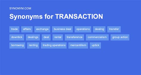 transaction synonym.